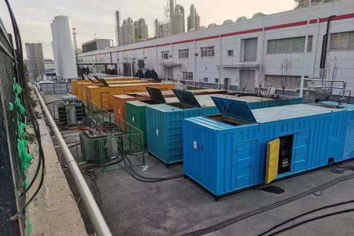 未央发电机租赁施工现场